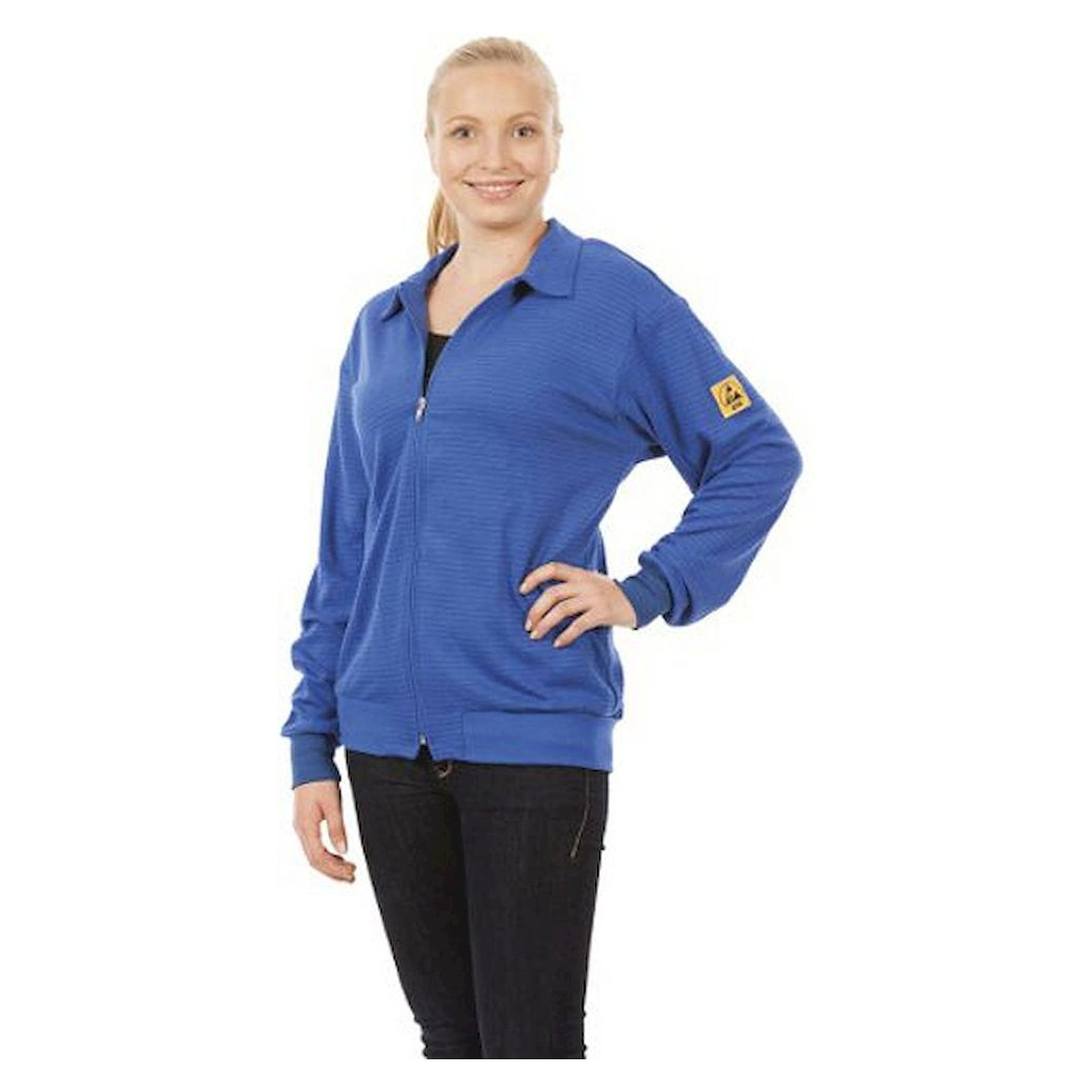 Warmbier 2671.SJ.B.S. ESD Sweatjacke langarm, blau, unisex, S