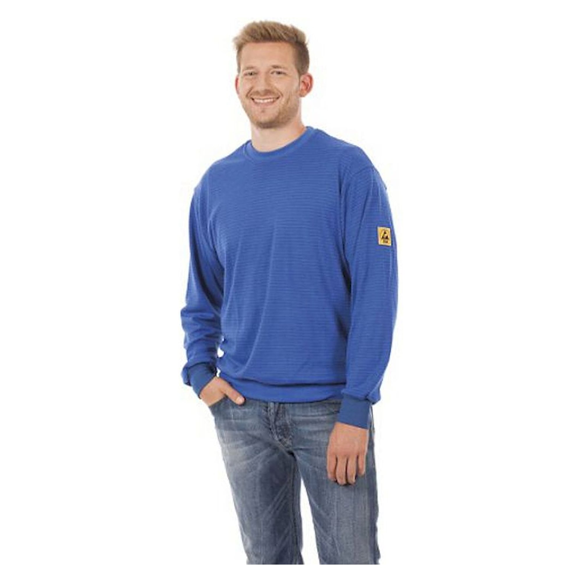 Warmbier 2671.SS.B.2XL. ESD Sweatshirt langarm, blau, unisex, XXL