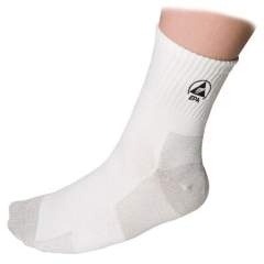Warmbier 2720.4260.L. ESD Socken Line, weiß/grau, L=41/42