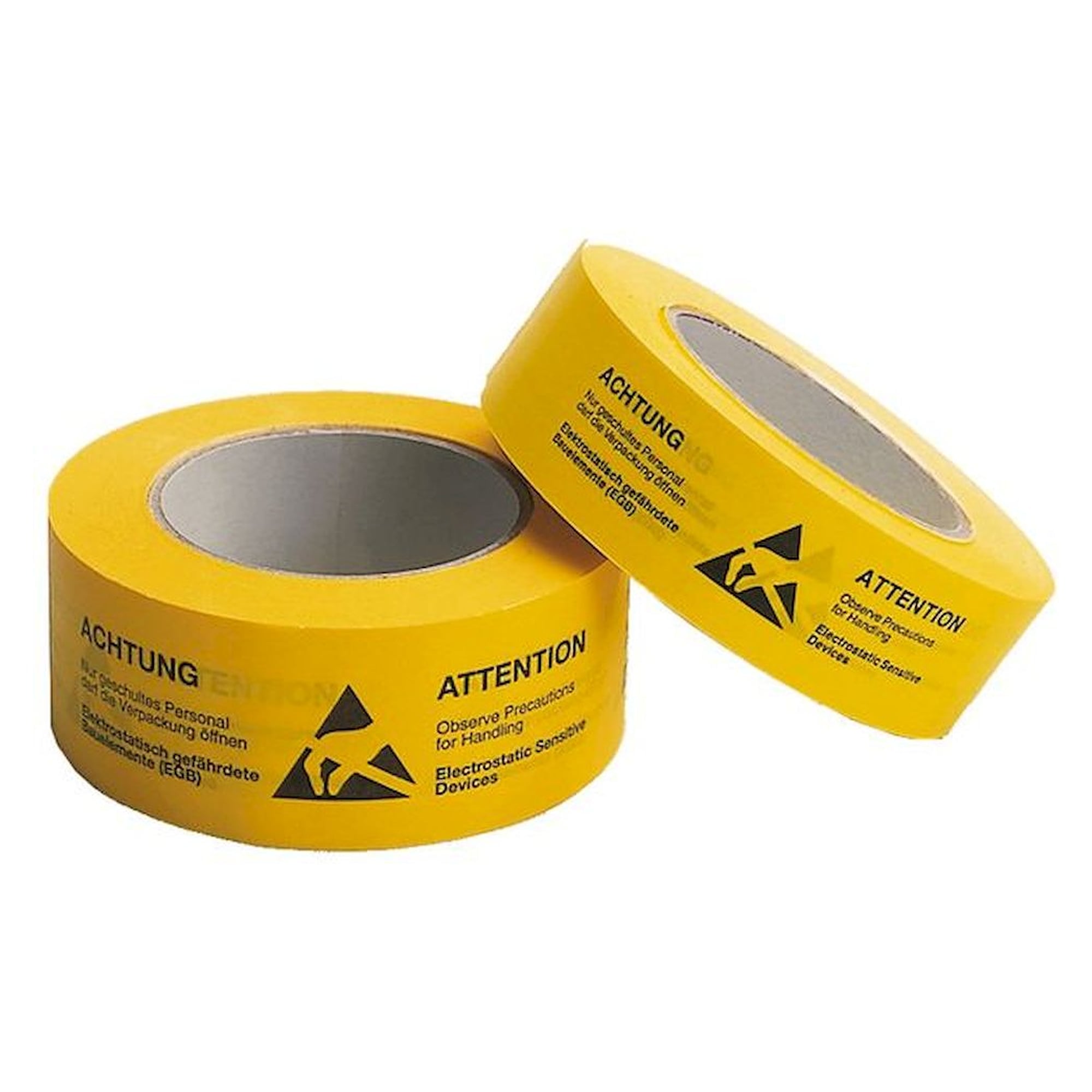 Warmbier 2800.T.5066.DE. Papierklebeband, gelb, 50 mmx66 m Rolle, deutsch/englisch