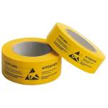 Warmbier 2800.T.5066.DE. Paper tape, yellow, 50 mmx66 m roll, German/English