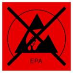 Warmbier 2850.3030.R. ESD symbol, type EPA, red/ strikethrough - Sticker