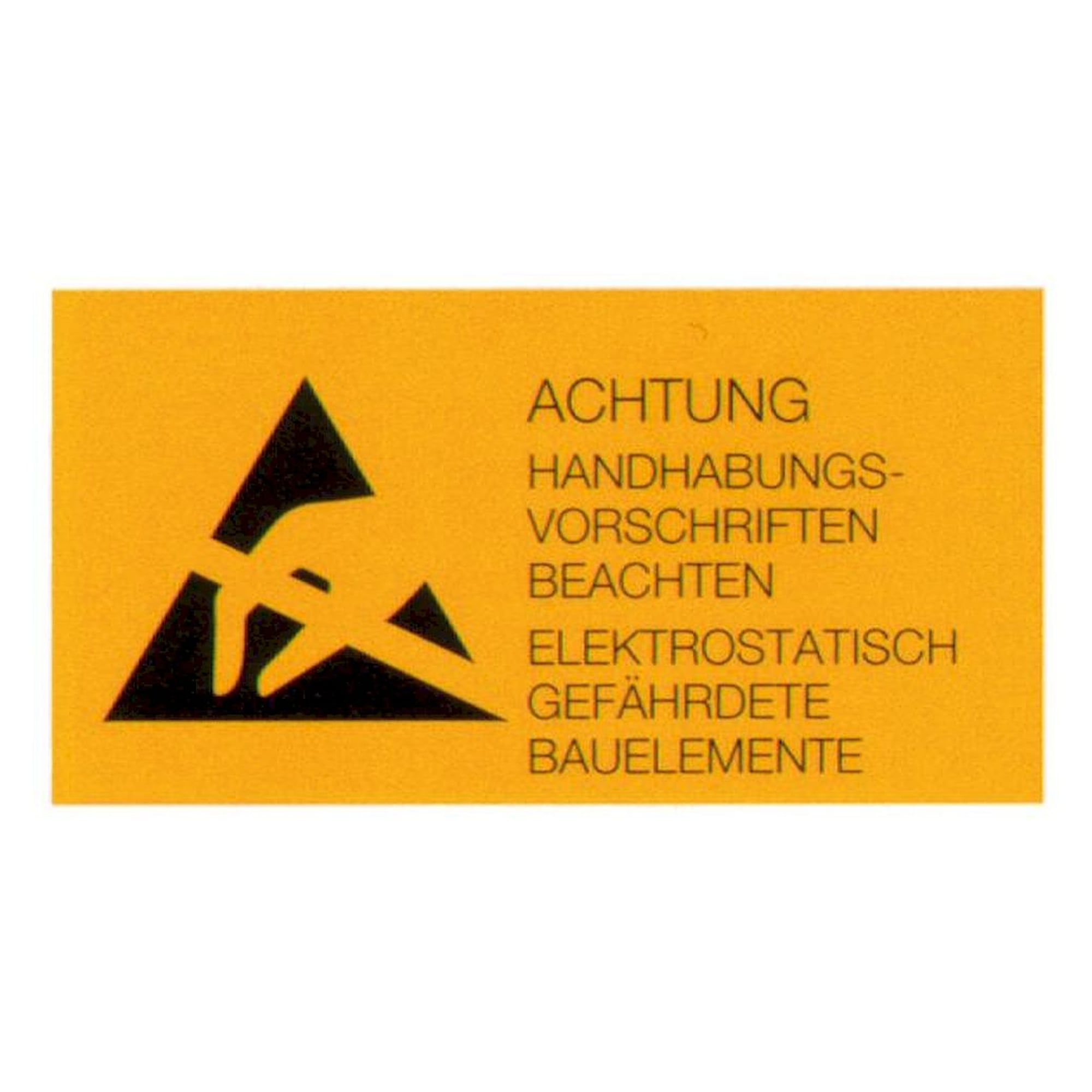 Warmbier 2850.3675.D. Warnschild, Papier, deutsch, Rolle