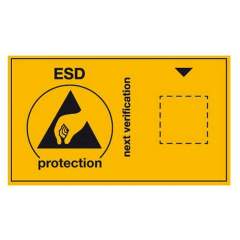 Warmbier 2850.6035.E. Sticker with ESD symbol for due date mark, english