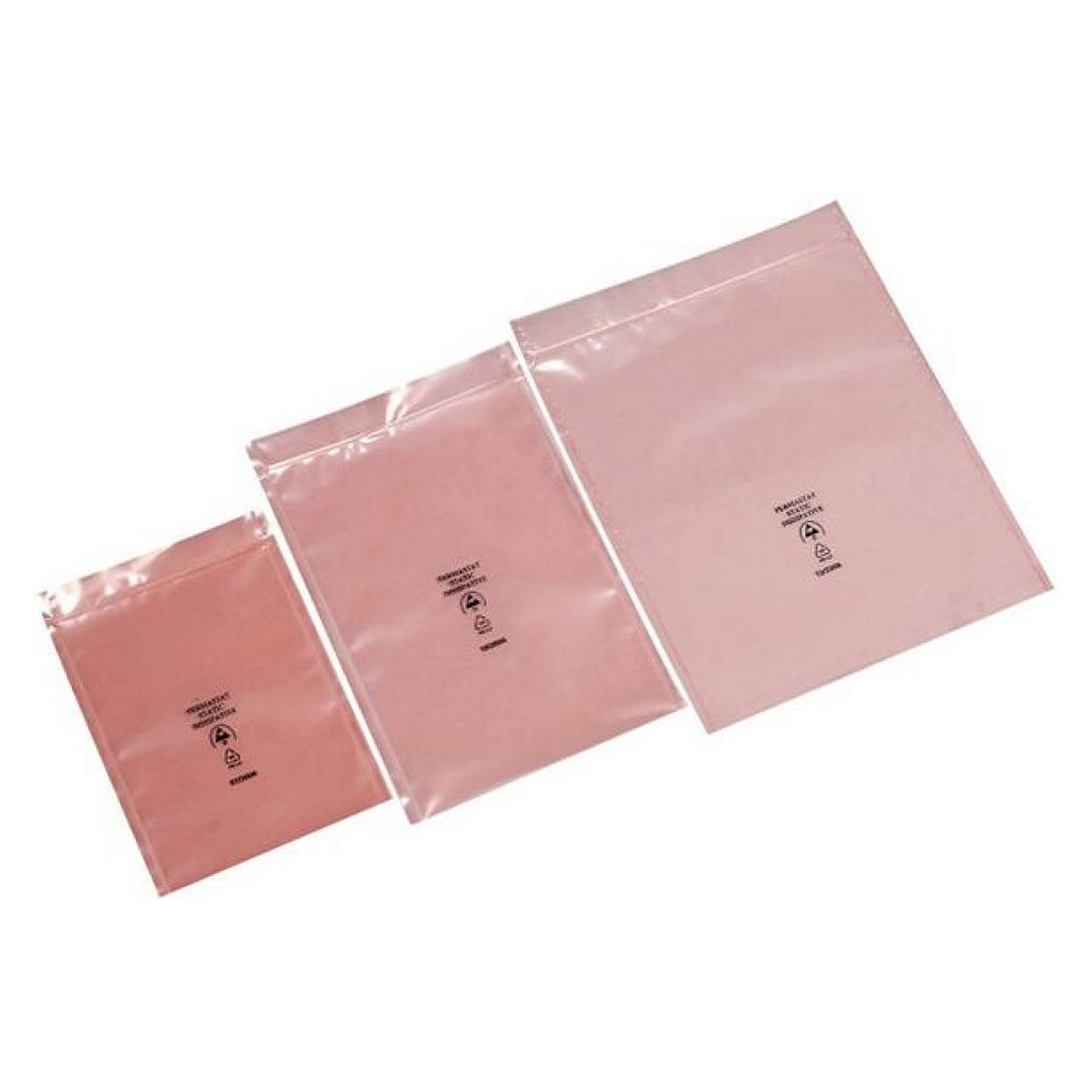 Warmbier 3120336. ESD Permastat Verpackungsbeutel, rosa, 0,1 mm, 100 Stück