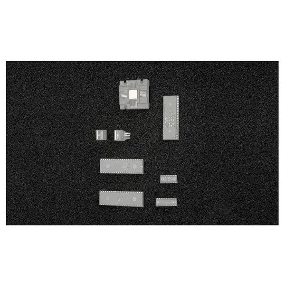 Warmbier 4550.06.0300. PE foam for storage container, hard, black, 300x300x6 mm