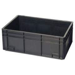 Warmbier 5310.15. ESD Lagerbehälter, leitfähig, schwarz, 600x400x75 mm
