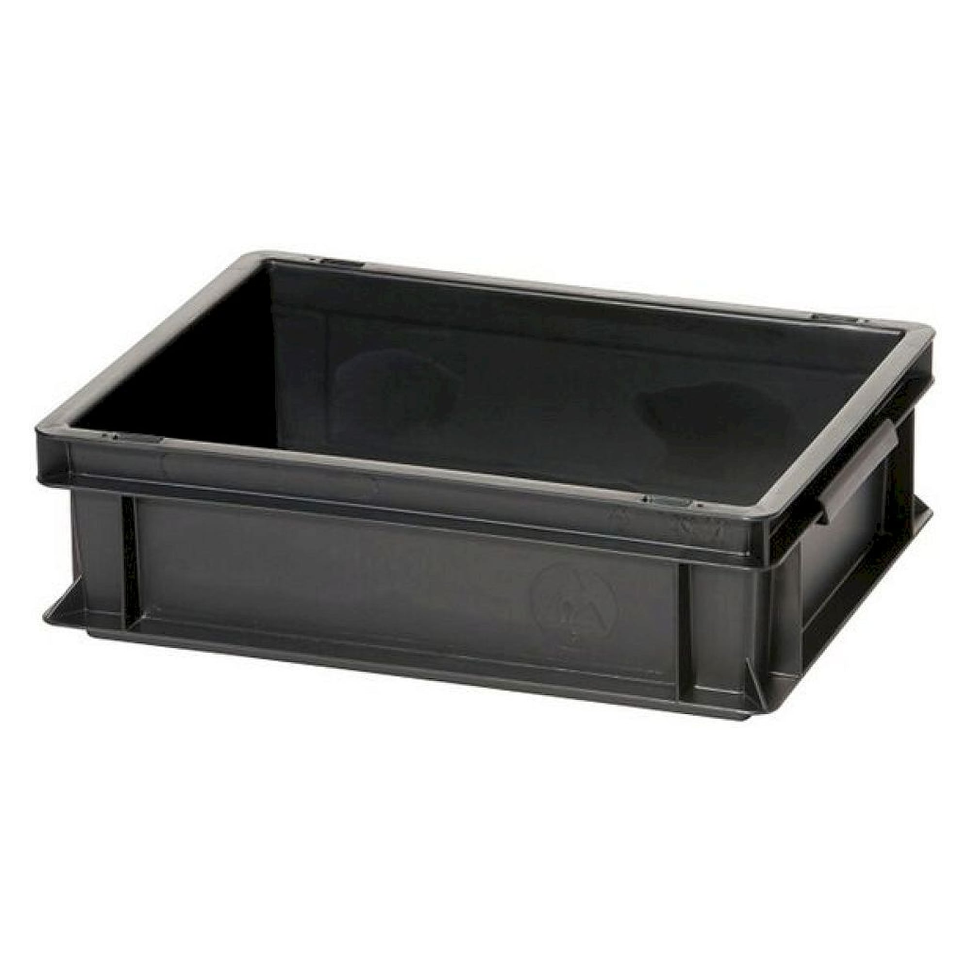 Warmbier 5310.20.L. ESD storage container, conductive, black, 400x300x220 mm