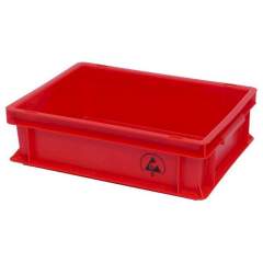 Warmbier 5311.R.05. ESD IDP-STAT Storage container, conductive, red, 300x200x120 mm