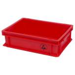Warmbier 5311.R.10.L. ESD IDP-STATstorage container, conductive, red, 400x300x120 mm