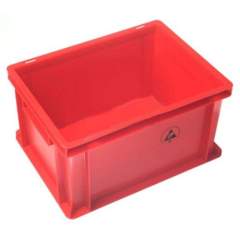 Warmbier 5311.R.31. ESD IDP-STAT Storage container, conductive, red, 400x300x320 mm