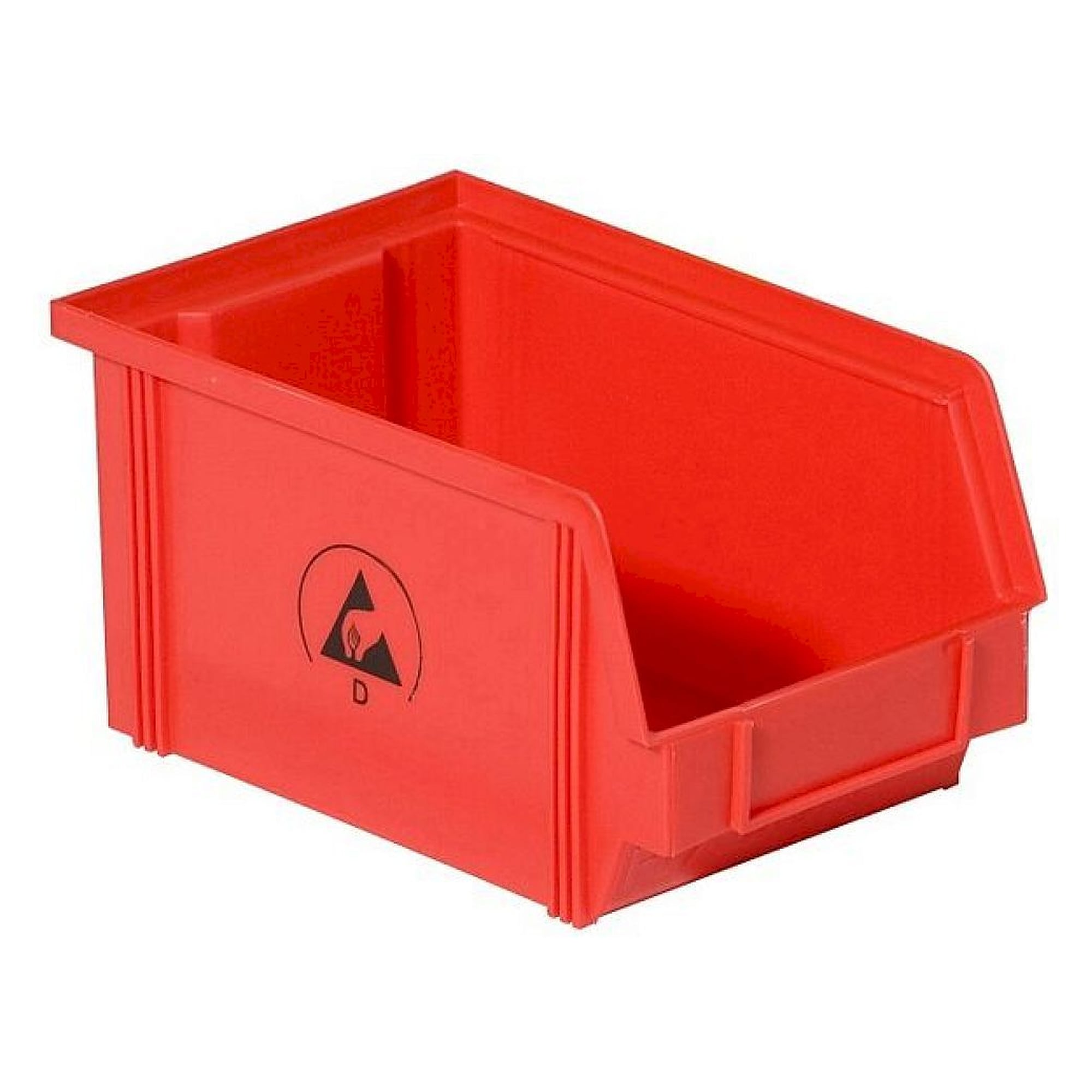 Warmbier 5321.R.4. ESD visible storage box IDP-STAT, conductive, red, 235x145x125 mm