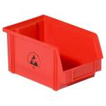 Warmbier 5321.R.5. ESD visible storage box IDP-STAT, conductive, red, 175x100x75 mm