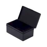 WARMBIER 5351.1308.050. ESD box with hinged lid, carbon, 130 x 80 x 50 mm