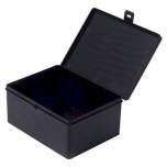 Warmbier 5351.1814.080. ESD Box with hinged lid, carbon, 178x133x78 mm