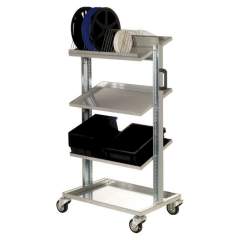 Warmbier 5390.1207.01. ESD transport trolley, 4 shelves, with handles, 740x540x1280 mm