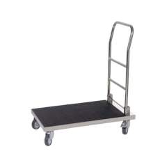 WARMBIER 5390.KW.N. ESD transport trolley with folding handle, 1 floor, max.100 kg, black