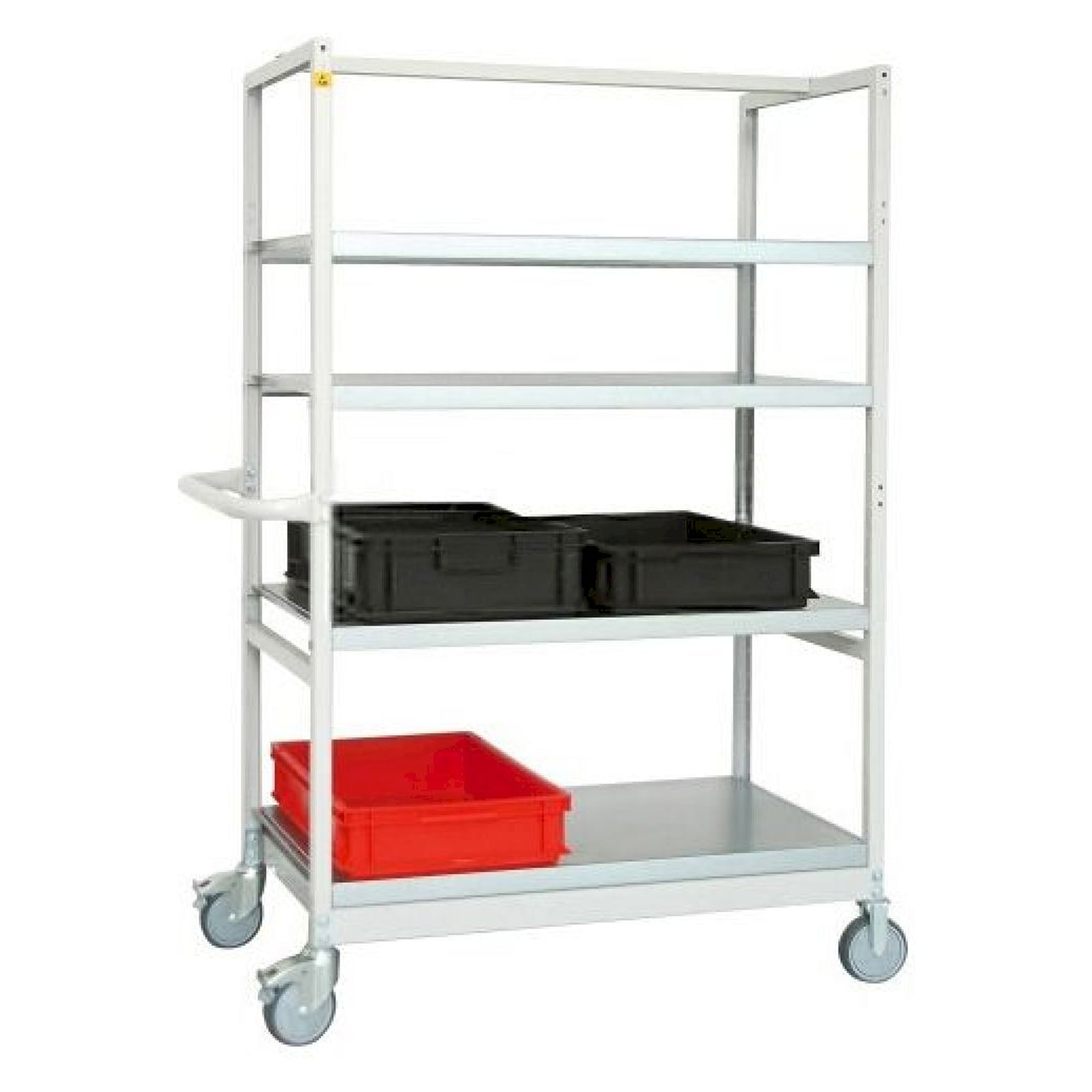 Warmbier 5390.V. ESD transport trolley, 5 shelves, 1030x600x1660 mm, 250 kg