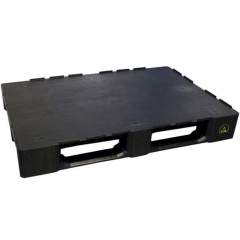 Warmbier 5395.PAL. ESD transport pallet with edge, closed carrying surface, 1200x800x155 mm