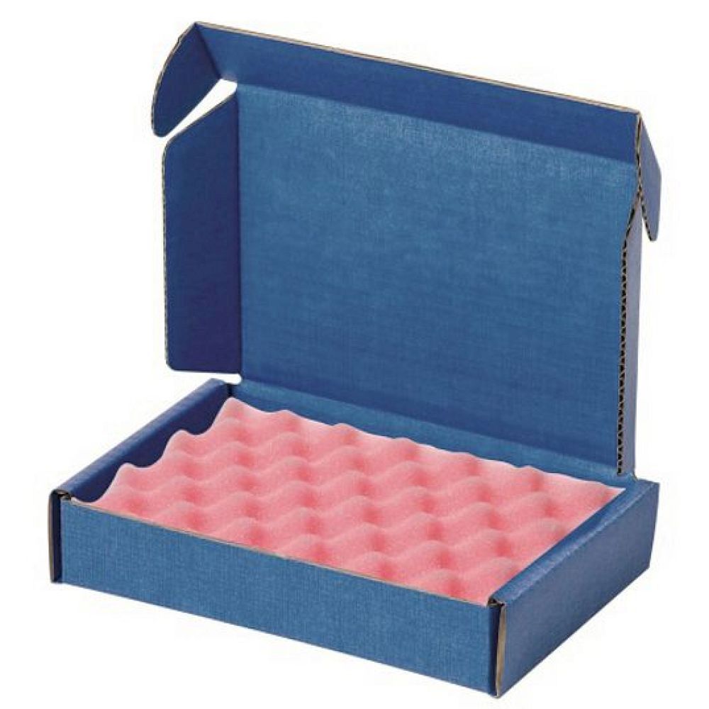 Warmbier 5510.906.A30. ESD shipping box Safeshield, 267x216x64 mm, with foam 4906.1.30, soft