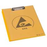 Warmbier 5710.CB.Y. ESD clipboard with cover, DIN A4 PVC IDP-STAT, yellow, 485x315 mm