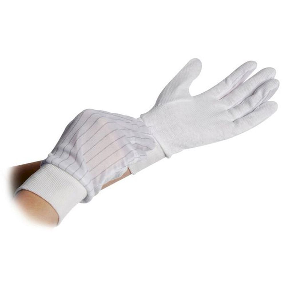 WarmbierESD glove polyester, with PVC nubs, PU = 10 pairs, XL