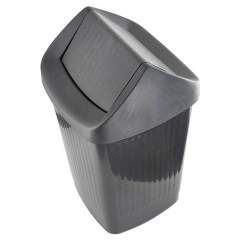 ESD trash can, square, with swing lid, 50 litres