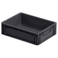 ESD container, black, 400x300x120 mm