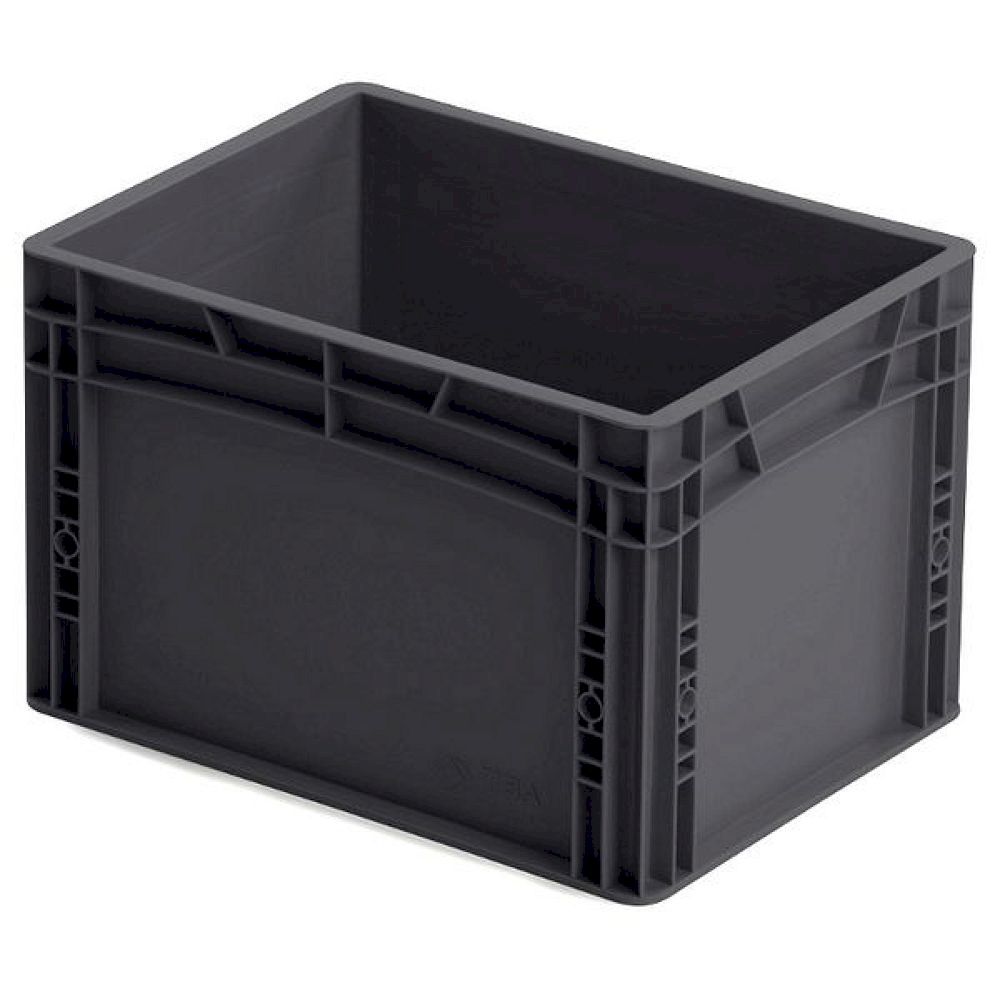 ESD container, black, 400x300x270 mm