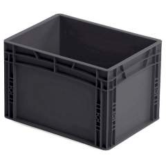 ESD Behälter, schwarz, 400x300x270 mm