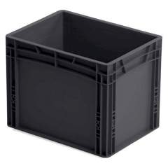 ESD container, black, 400x300x320 mm