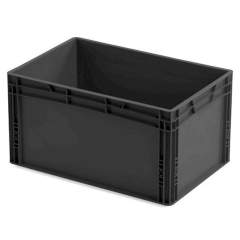 ESD container, black, 600x400x320 mm