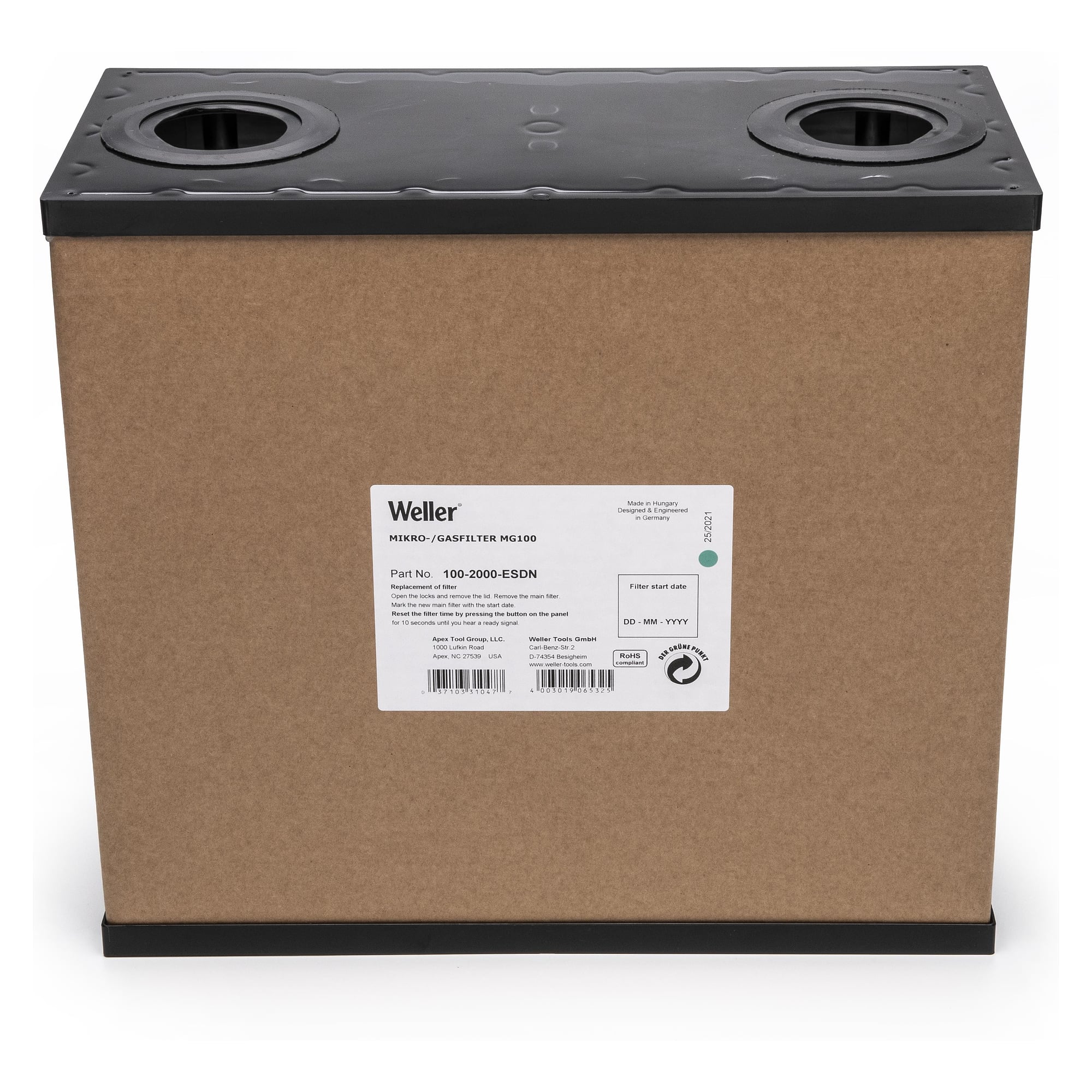 Kompaktfilter Standard H13 mit Breitband-Gasfilter für MG 100S - Weller 100-2000-ESDN