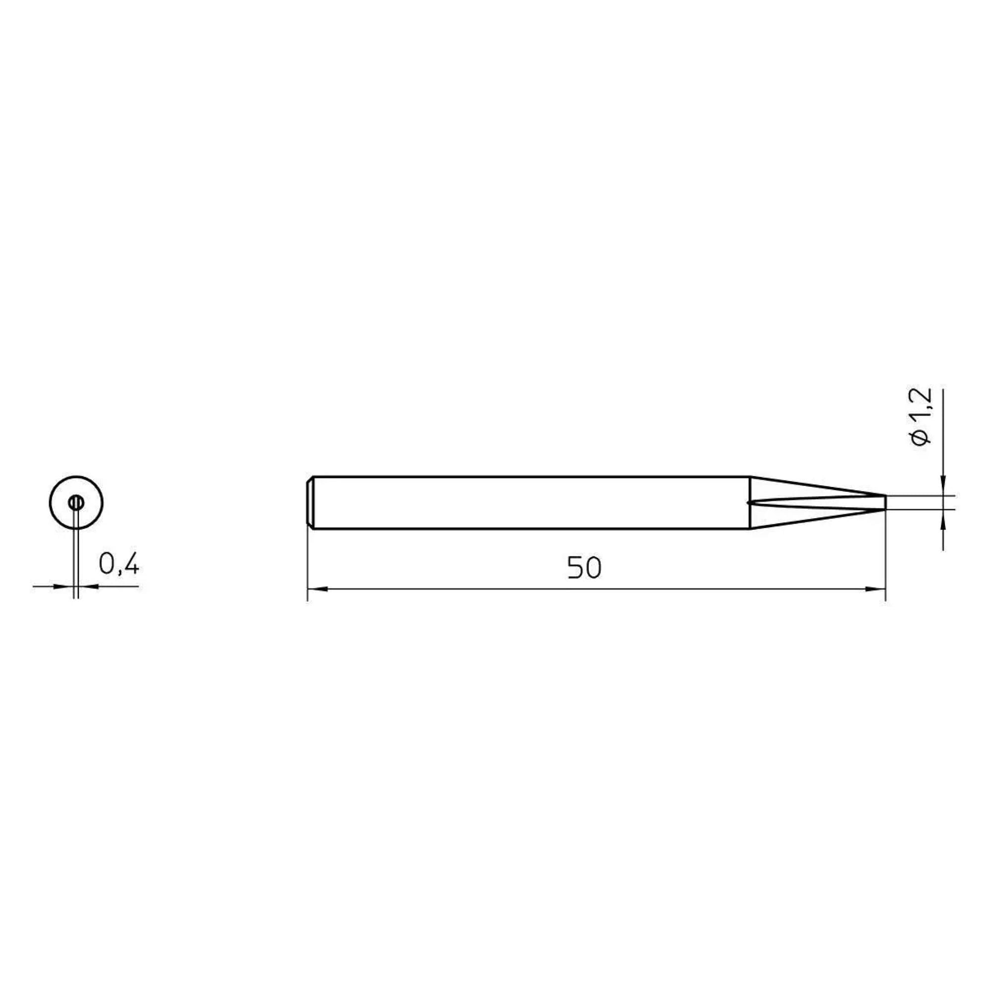 Chisel Soldering Tip 1.2 mm, SPI26 206 for SPI 27, pack of 10 - Weller 4SPI26206-1