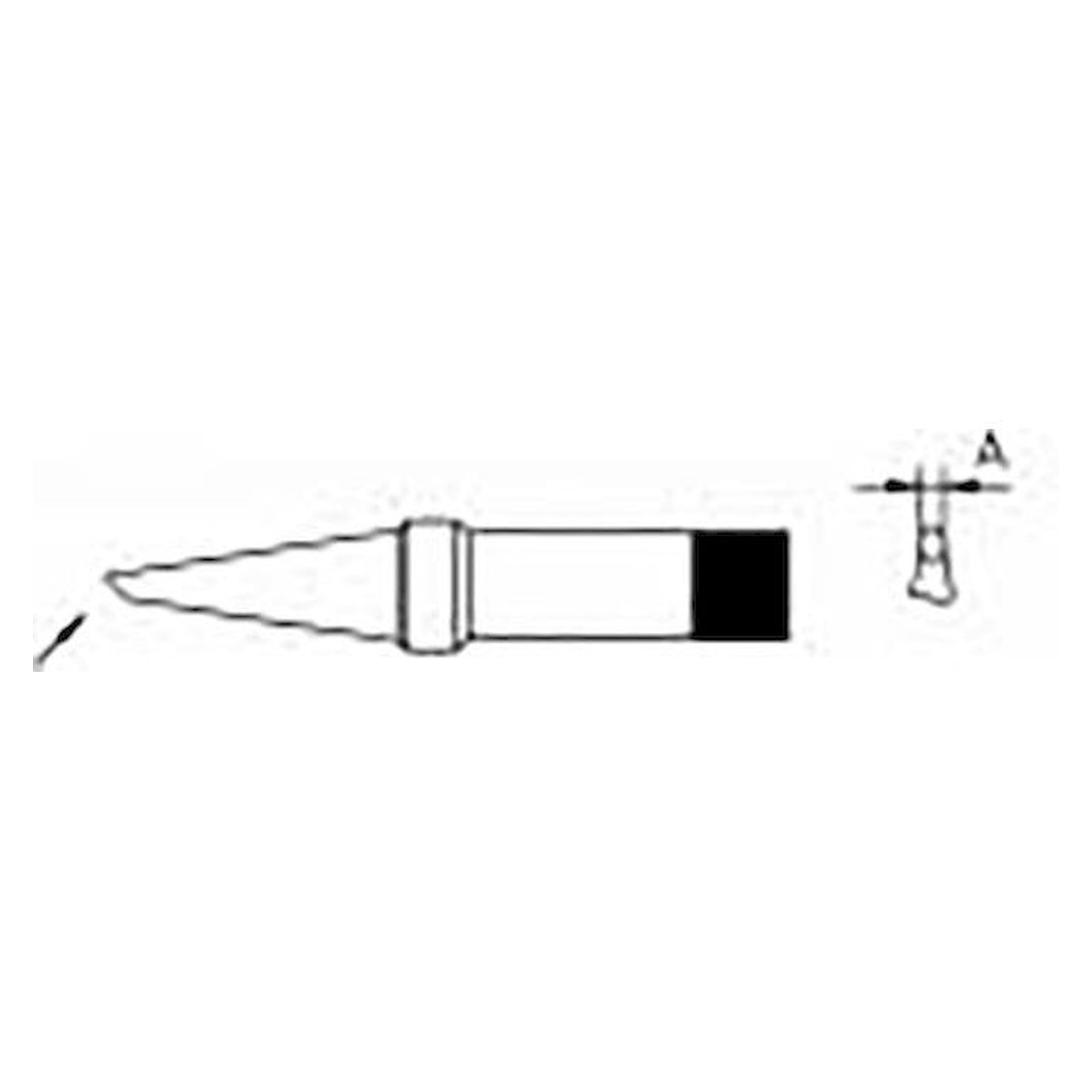 WELLER 4PTBB9-1. PT BB9 Soldering Tip, Round sloped 480°C, Ø 2,4 mm