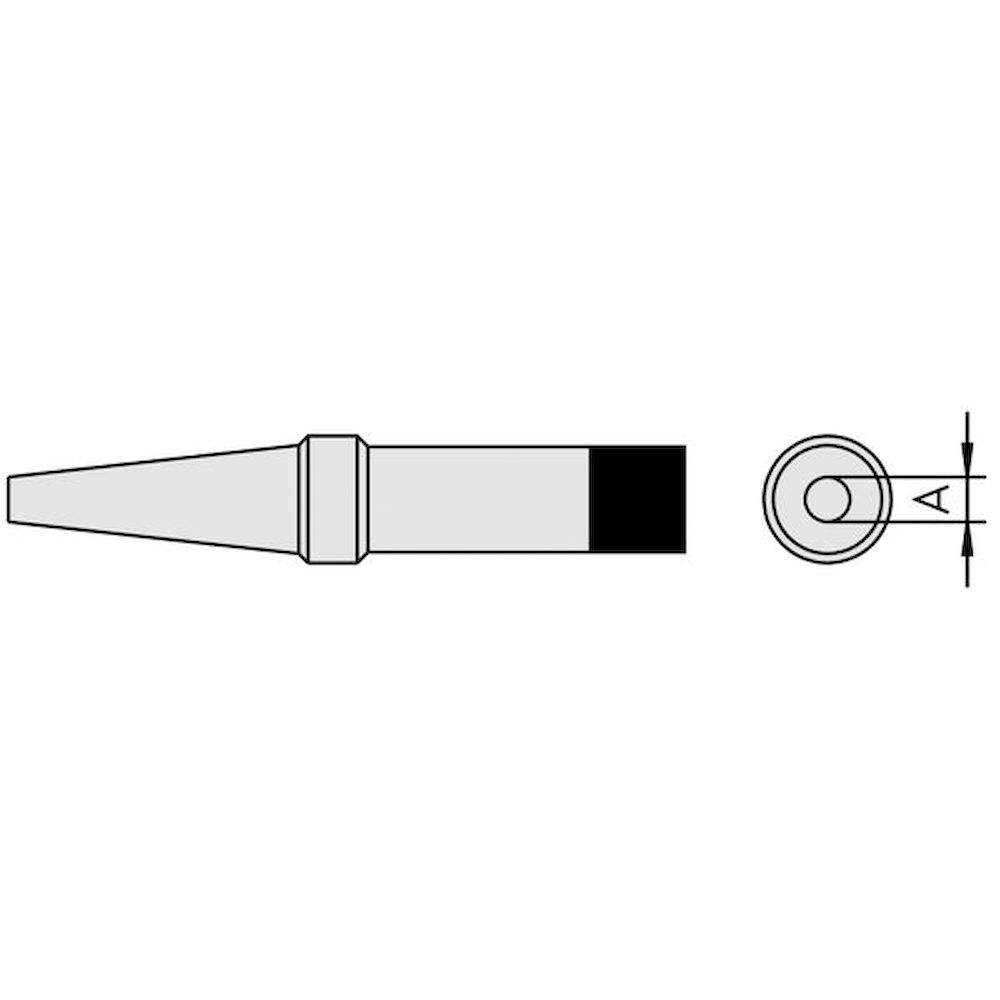 Weller 4PTCS7-1. Waver soldering tip PT-CS7 ro with shape, 3.2 mm, 370 °C