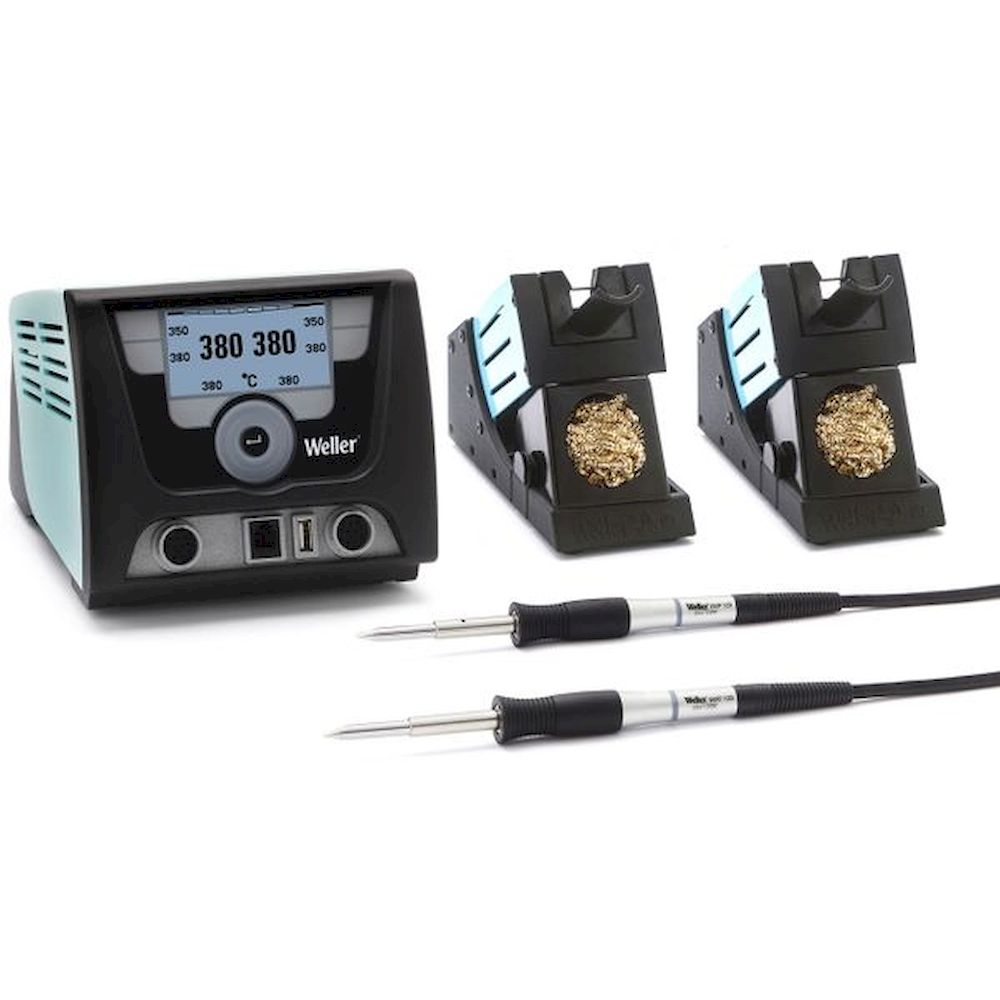 Weller T0053421399N. WX 2020, digitale 2-Kanal-Lötstation Set, 200 W (255 W)