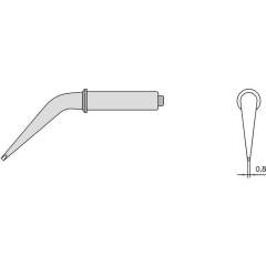 Weller T0054210799. CT5 AX7 Lötspitze Meißelform gebogen 370°C, 1,6 mm