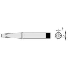 Weller T0054240799N. CT2 E7 waver soldering tip chisel shape 370°C, width 7 mm