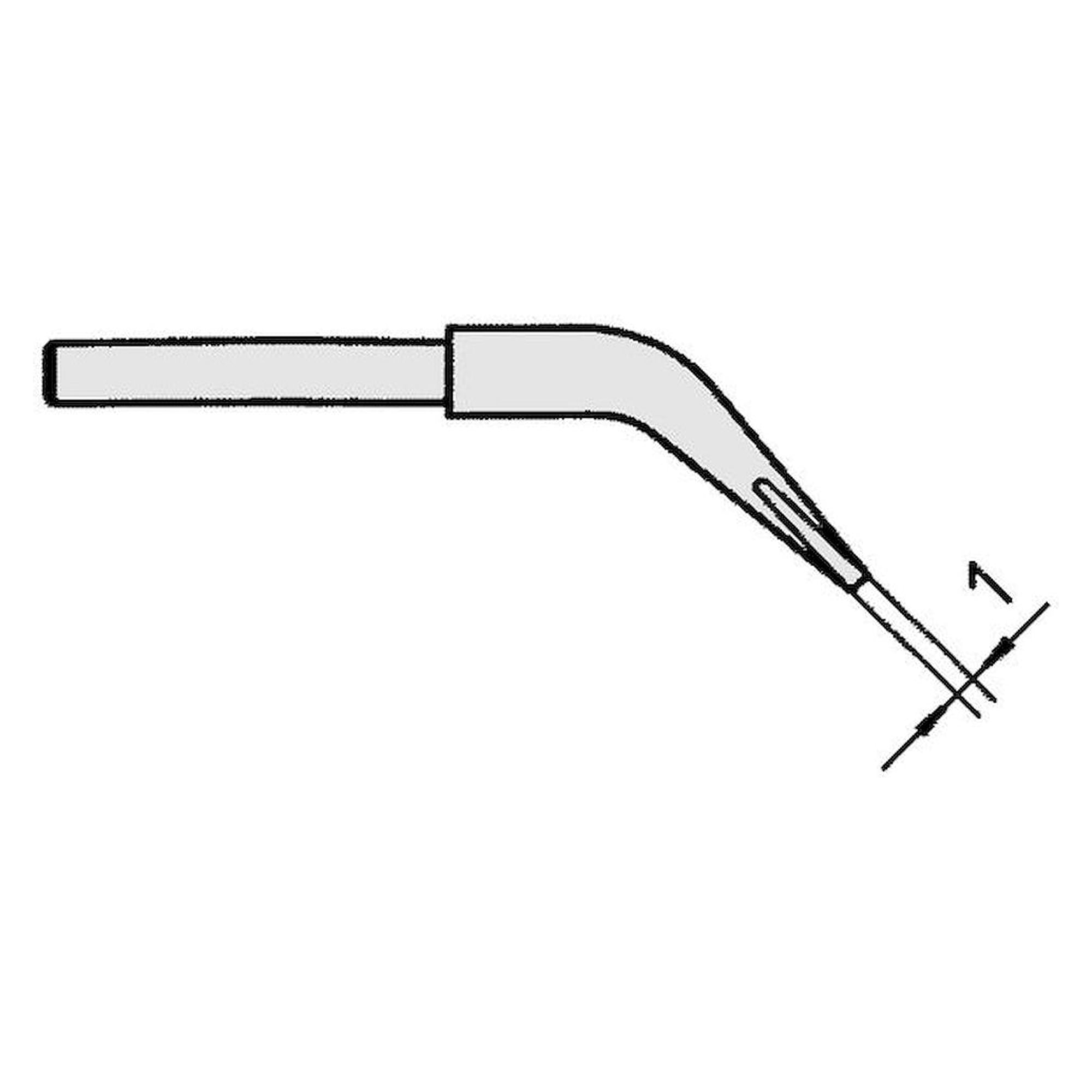 Weller T0054414199. WTA 1 Spitzenset gebogen 45°, meißelförmig 1x0,5 mm