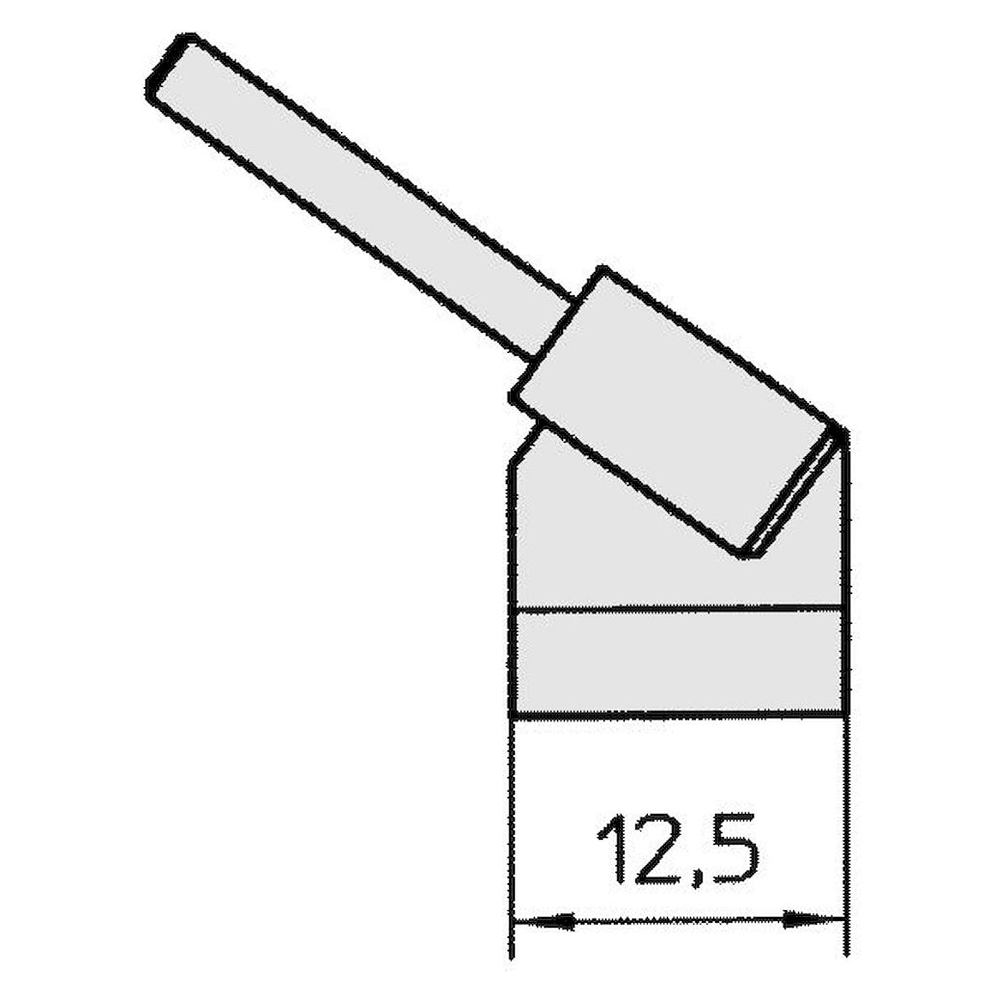 Weller T0054414399. WTA 4 Tip set curved 45°, chisel-shaped 12.5x0.5 mm