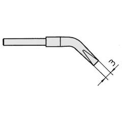 Weller T0054414699. WTA 2 Spitzenset gebogen 45°, meißelförmig, 3x0,5 mm