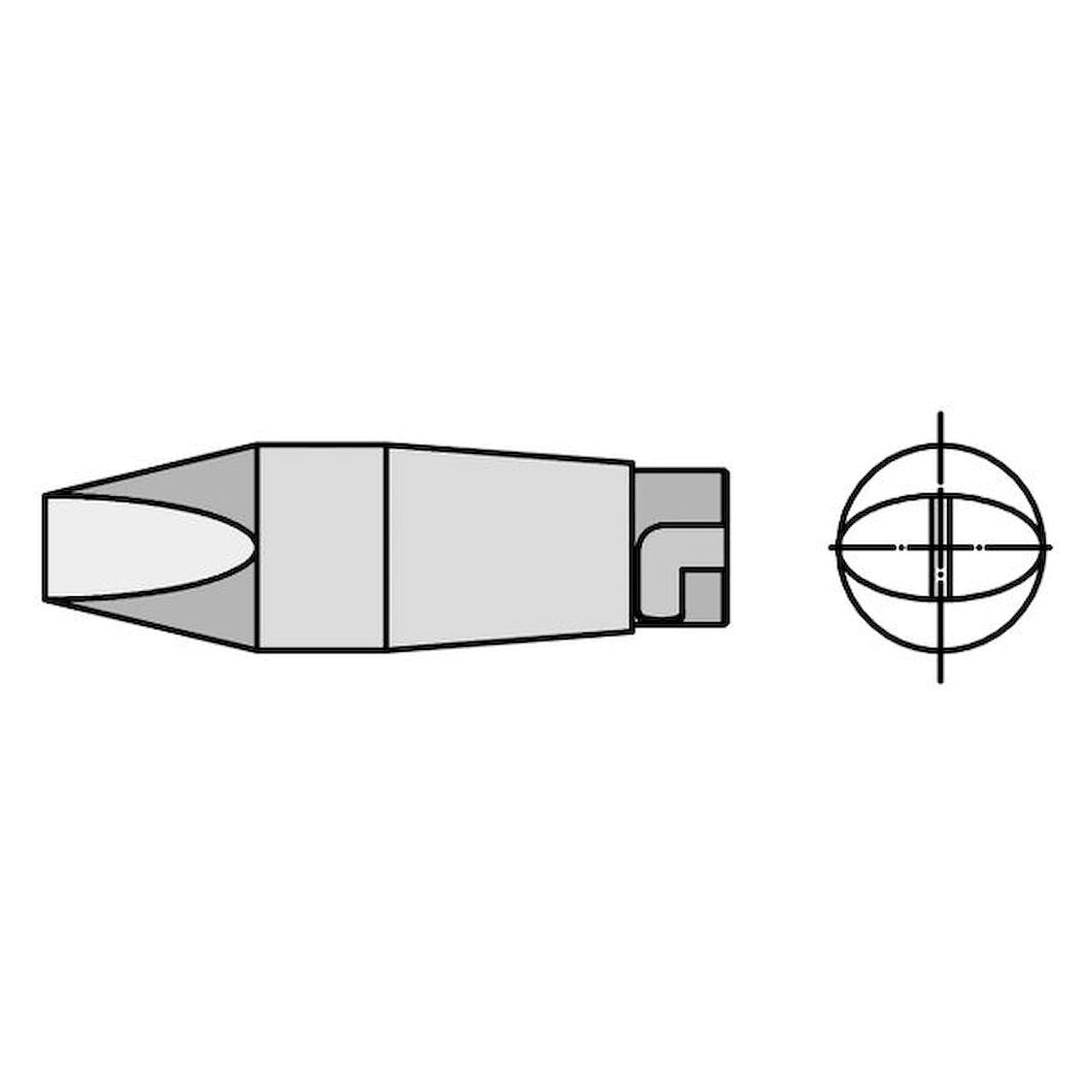 Weller T0054426299. HT 3 waver soldering tip 7.0 mm, B: 7.0 mm D: 1.2 mm
