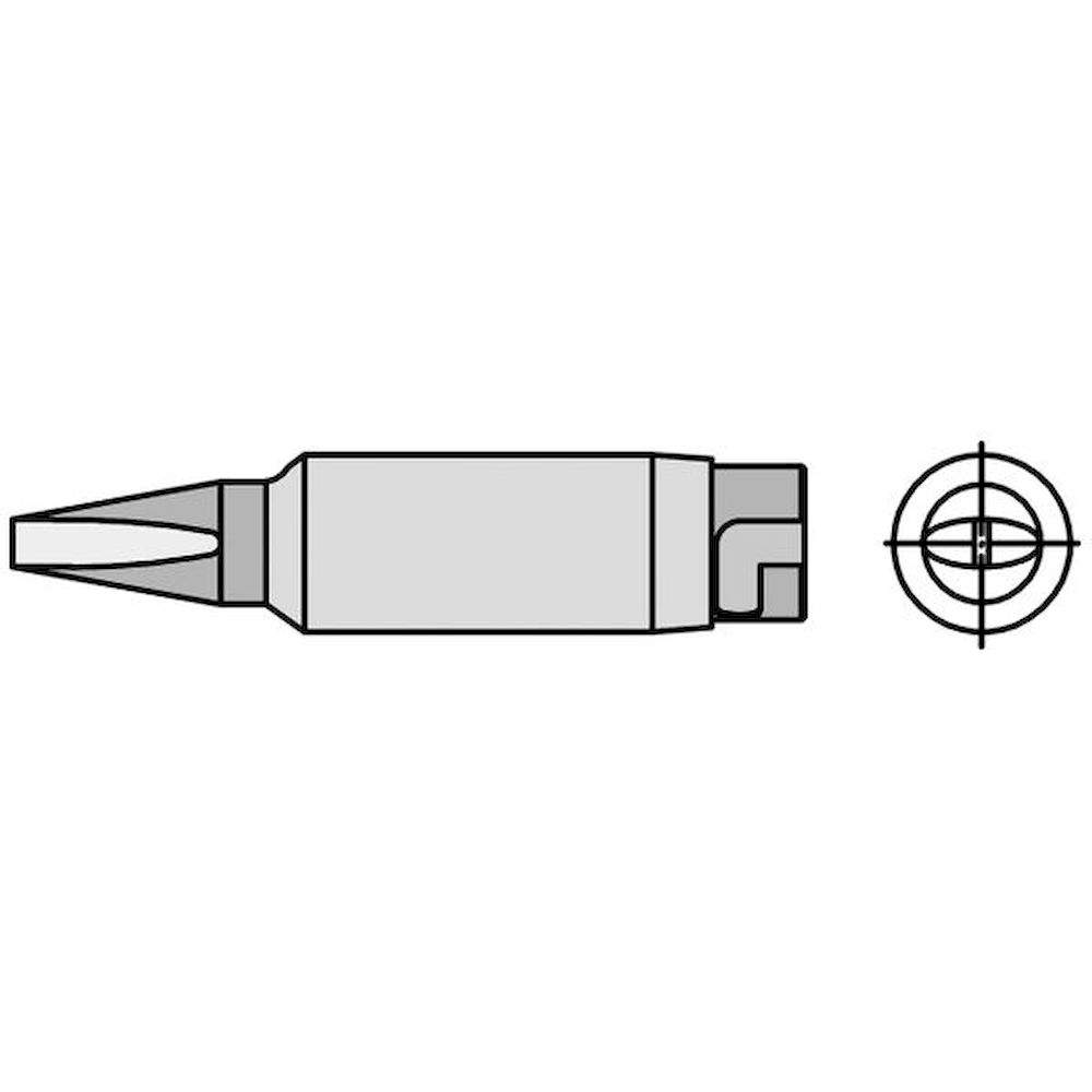 Weller T0054426799. HT C waver soldering tip Chisel shape long 3.2 mm, W: 3.2 mm D: 1.0 mm