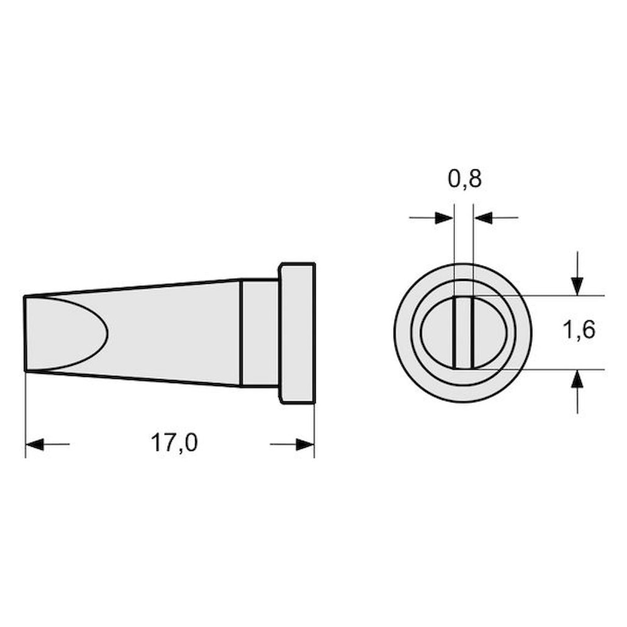 Weller T0054444199. LTR A Lötspitze, Meißelform 1,6x0,8 mm
