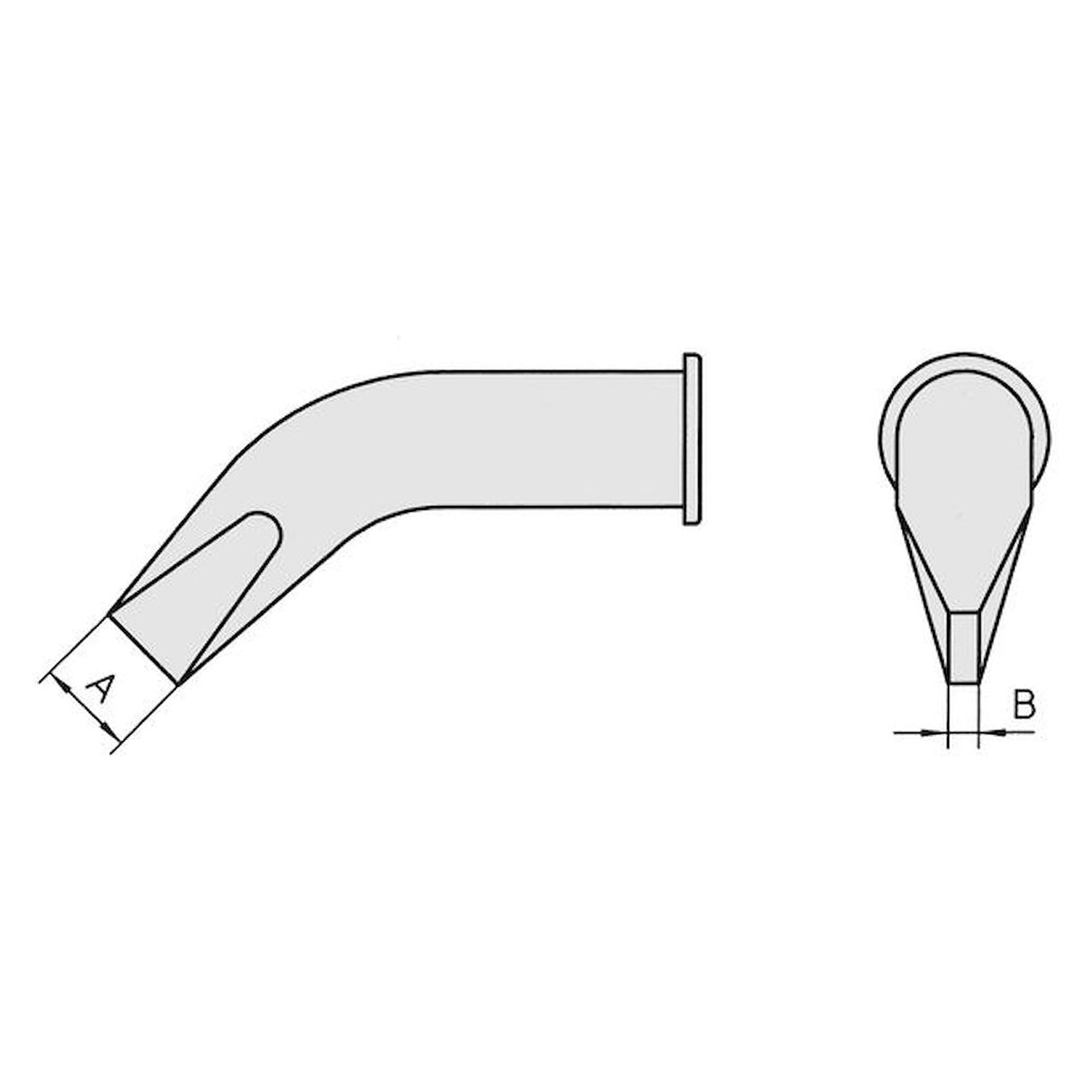 Weller T0054446099. LHT FX waver soldering tip Chisel shape curved, 9.2x2.0 mm