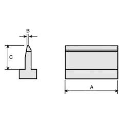 Weller T0054446789N. Waver soldering tip for PAD Cleaning, width 35 mm