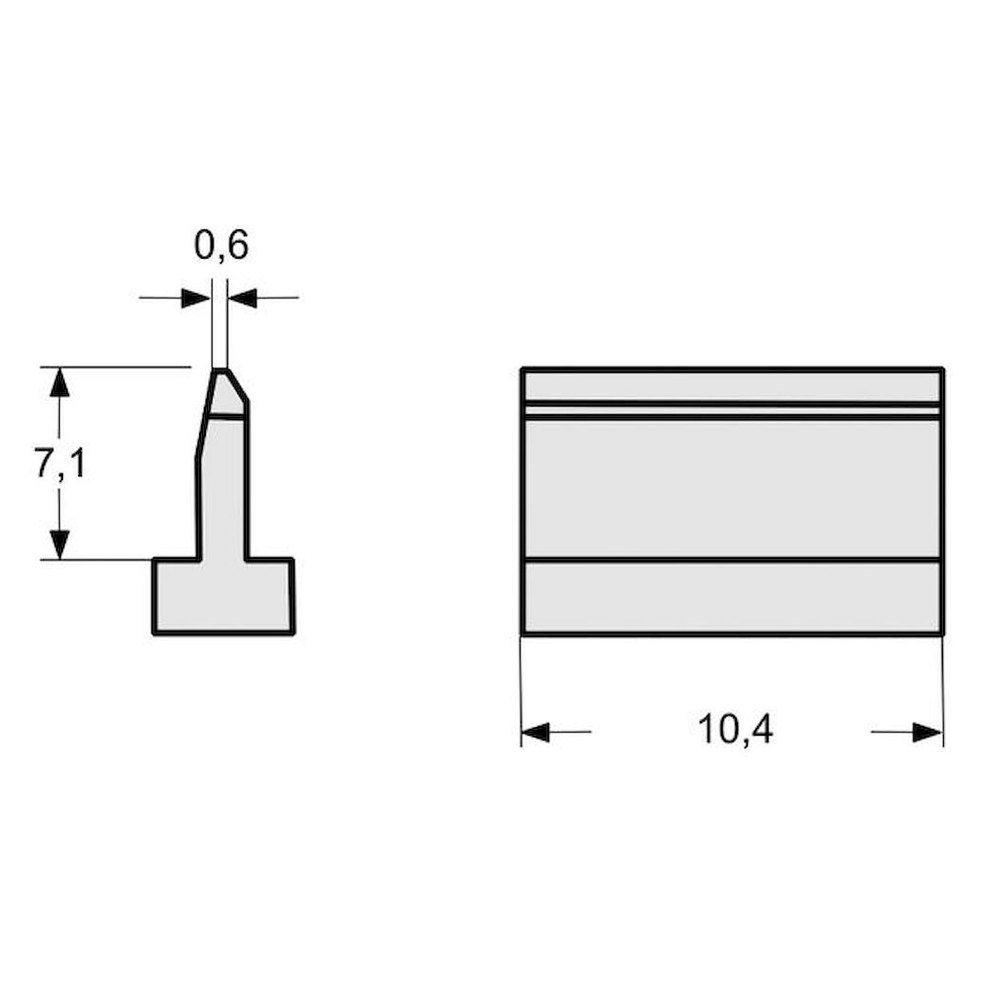Weller T0054450199N. SMT01 waver soldering tip for PAD cleaning, width 10.4 mm
