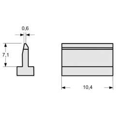 Weller T0054450199N. SMT01 waver soldering tip for PAD cleaning, width 10.4 mm