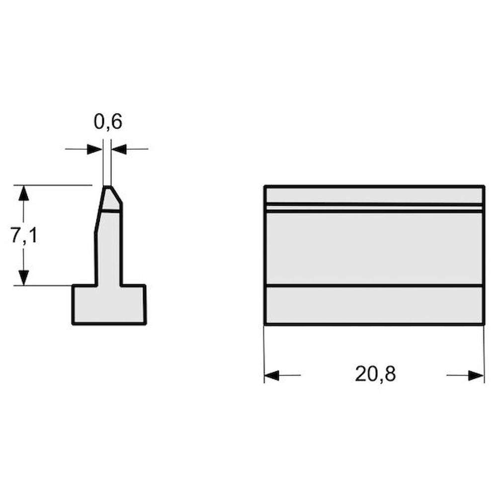 Weller T0054450399N. SMT03 waver soldering tip for PAD cleaning, 20.8 mm
